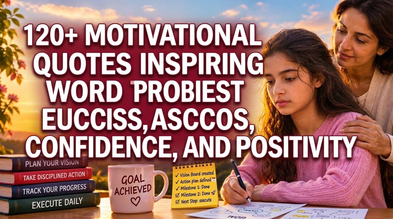 120+ Motivational Quotes Inspiring Words to Encourage Success, Confidence, and Positivity