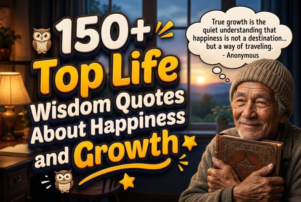 150+ Top Life Wisdom Quotes About Happiness and Growth