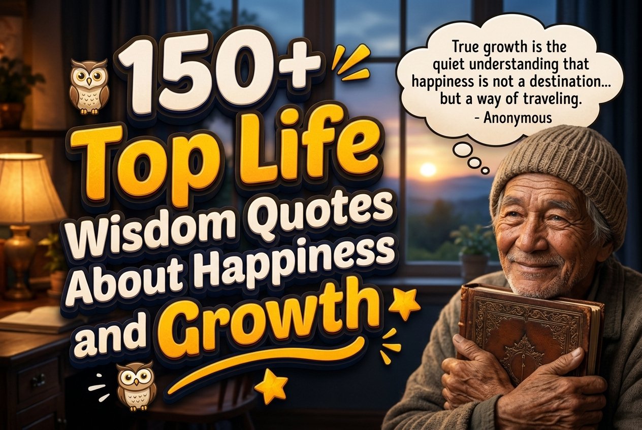 150+ Top Life Wisdom Quotes About Happiness and Growth