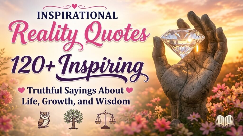 Reality Quotes 120+ Inspiring Truthful Sayings About Life, Growth, and Wisdom
