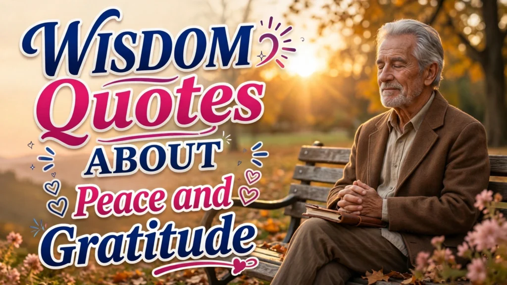 Wisdom Quotes About Peace and Gratitude