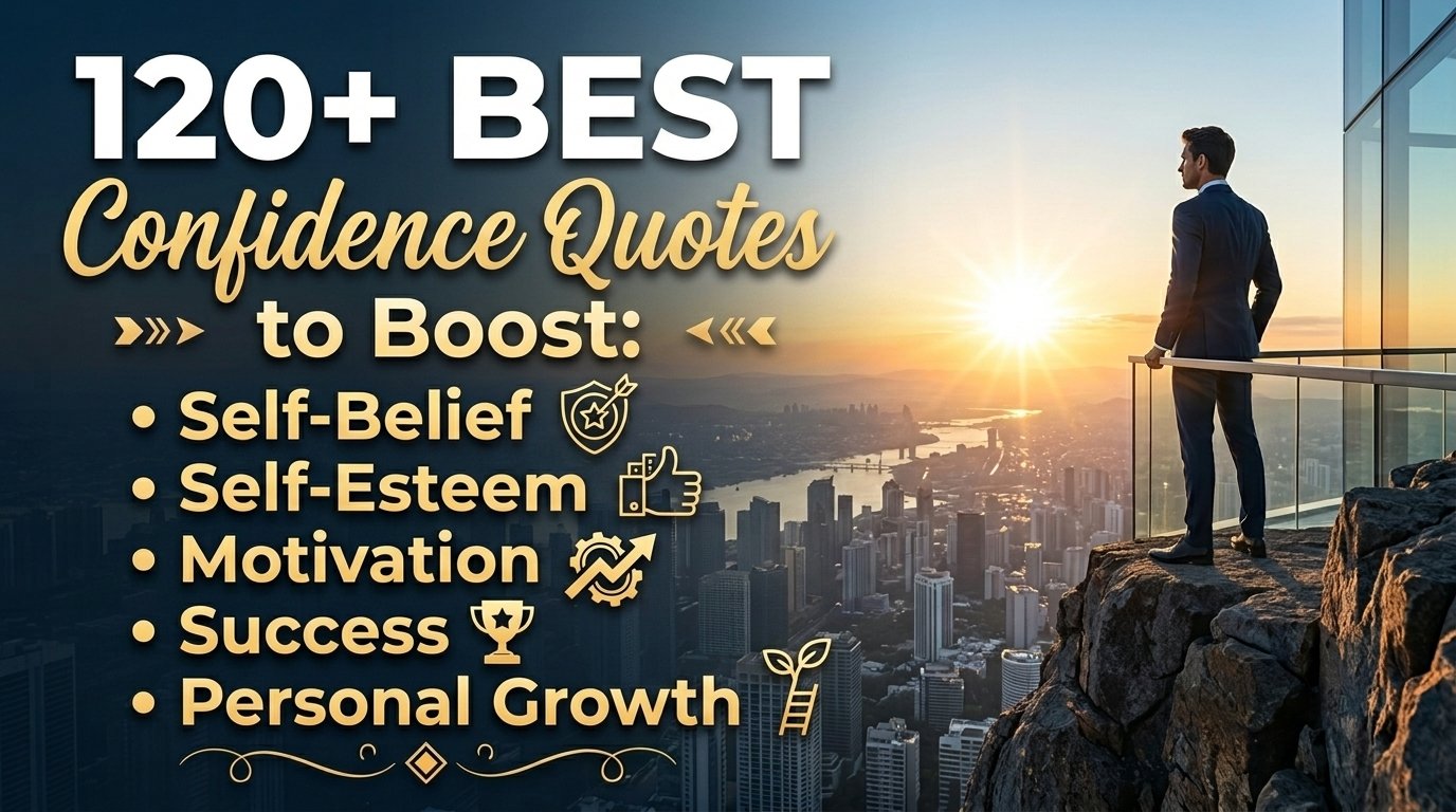 120+ Best Confidence Quotes to Boost Self-Belief, Self-Esteem, Motivation, Success & Personal Growth