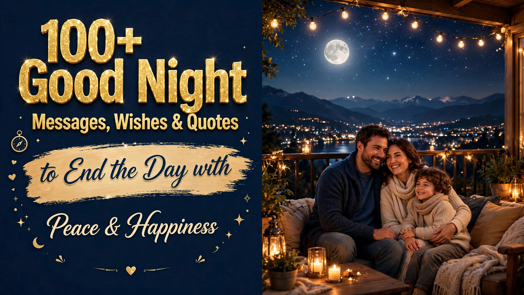 100+ Good Night Messages, Wishes & Quotes to End the Day with Peace & Happiness