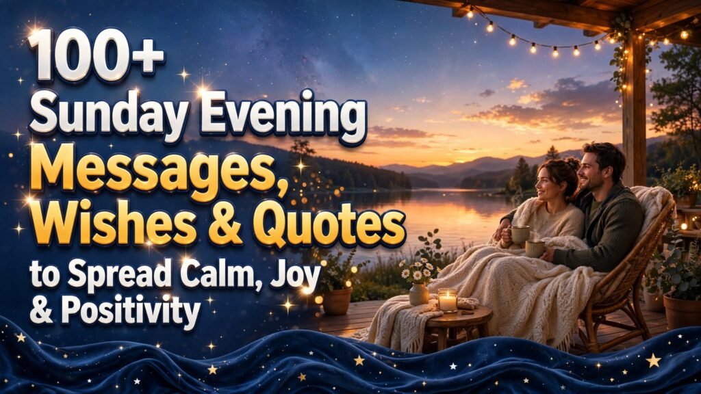 100+ Sunday Evening Messages, Wishes & Quotes to Spread Calm, Joy & Positivity (Seo)