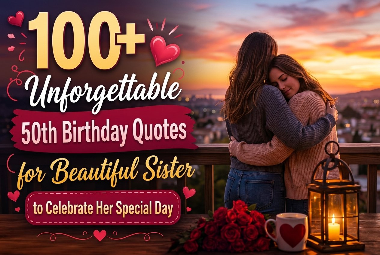 100+ Unforgettable 50th Birthday Quotes for Beautiful Sister