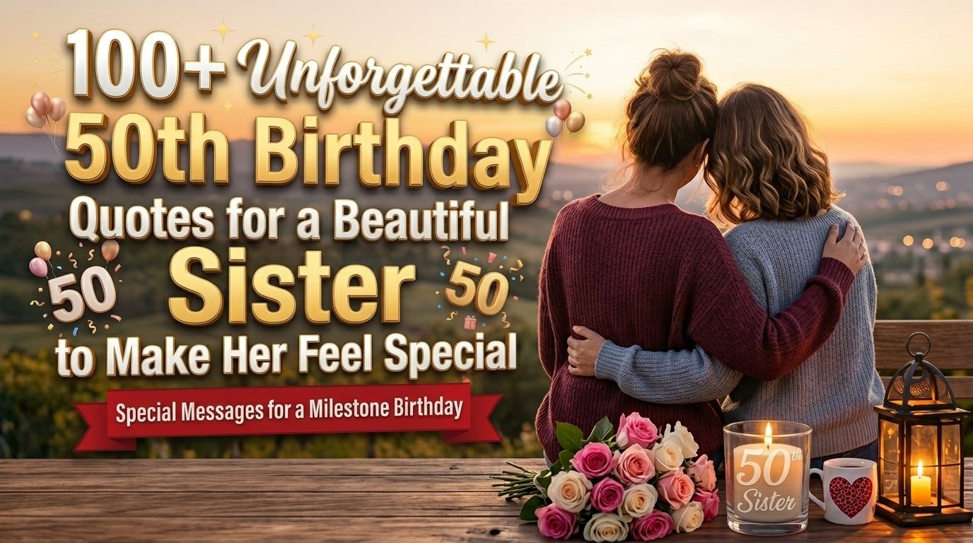 100+ Unforgettable 50th Birthday Quotes for a Beautiful Sister to Make Her Feel Special