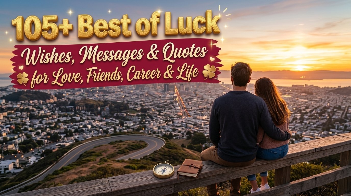 105+ Best of Luck Wishes, Messages & Quotes for Love, Friends, Career & Life