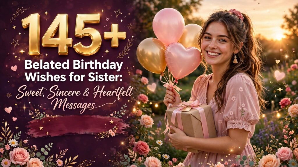 145+ Belated Birthday Wishes for Sister Sweet, Sincere & Heartfelt Messages (Seo)