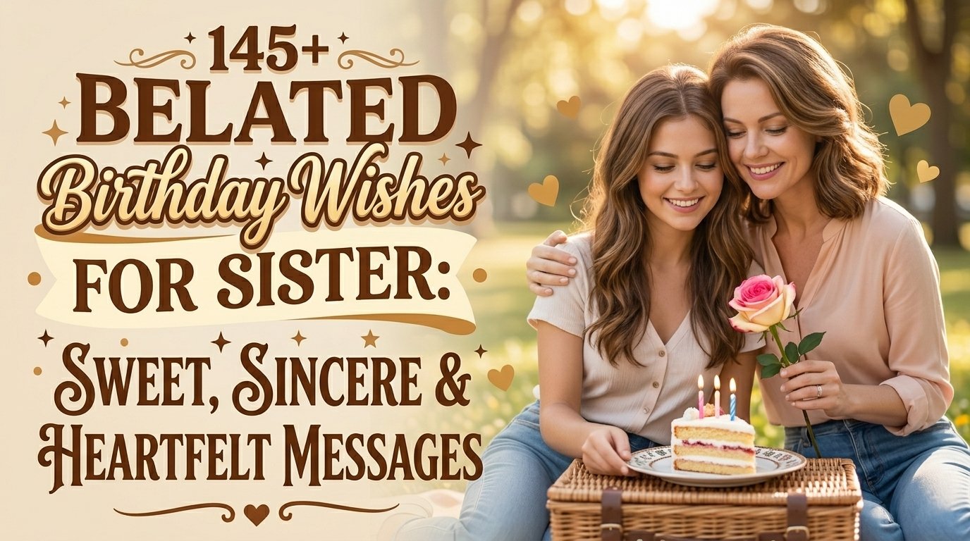 145+ Belated Birthday Wishes for Sister Sweet, Sincere & Heartfelt Messages