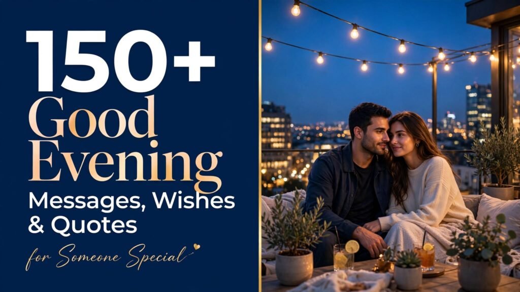 150+ Good Evening Messages, Wishes & Quotes for Someone Special