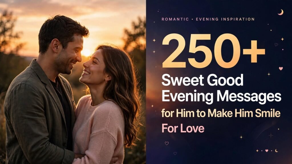 250+ Sweet Good Evening Messages for Him to Make Him Smile For Love (Seo)