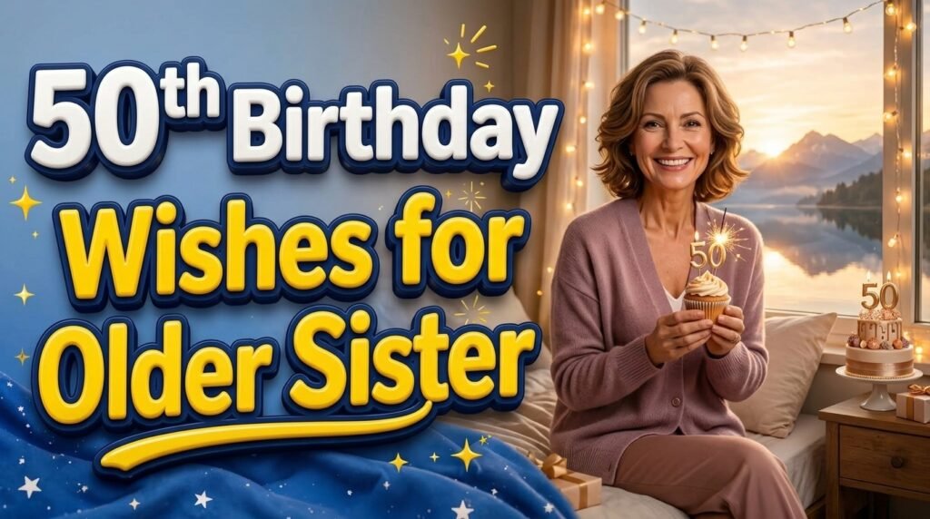 50th Birthday Wishes for Older Sister