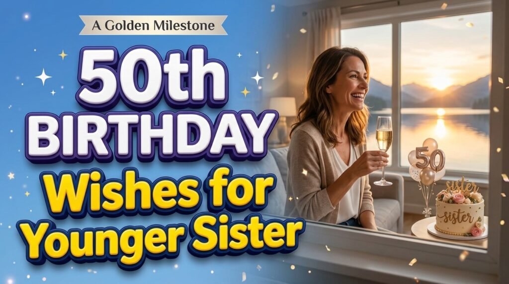 50th Birthday Wishes for Younger Sister