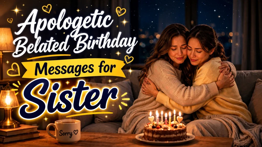 Apologetic Belated Birthday Messages for Sister