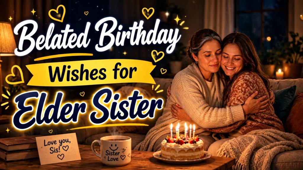 Belated Birthday Wishes for Elder Sister