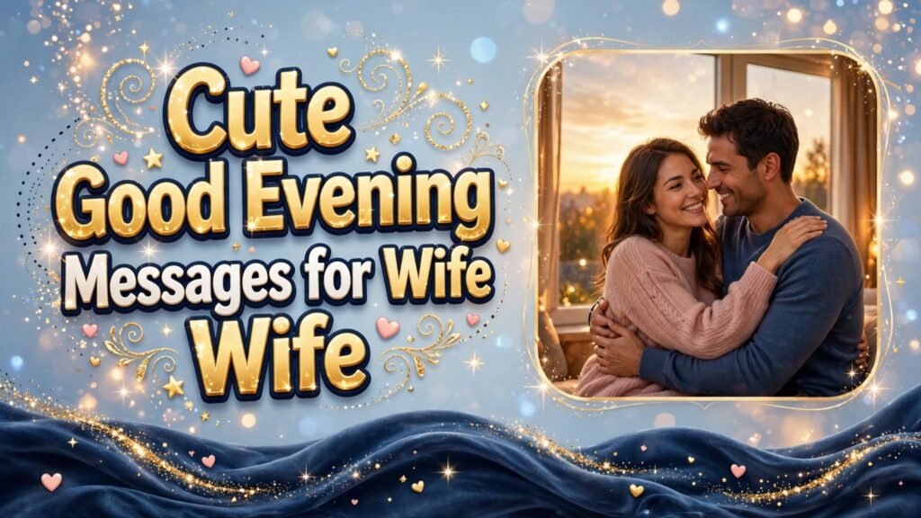 Cute Good Evening Messages for Wife (Seo)