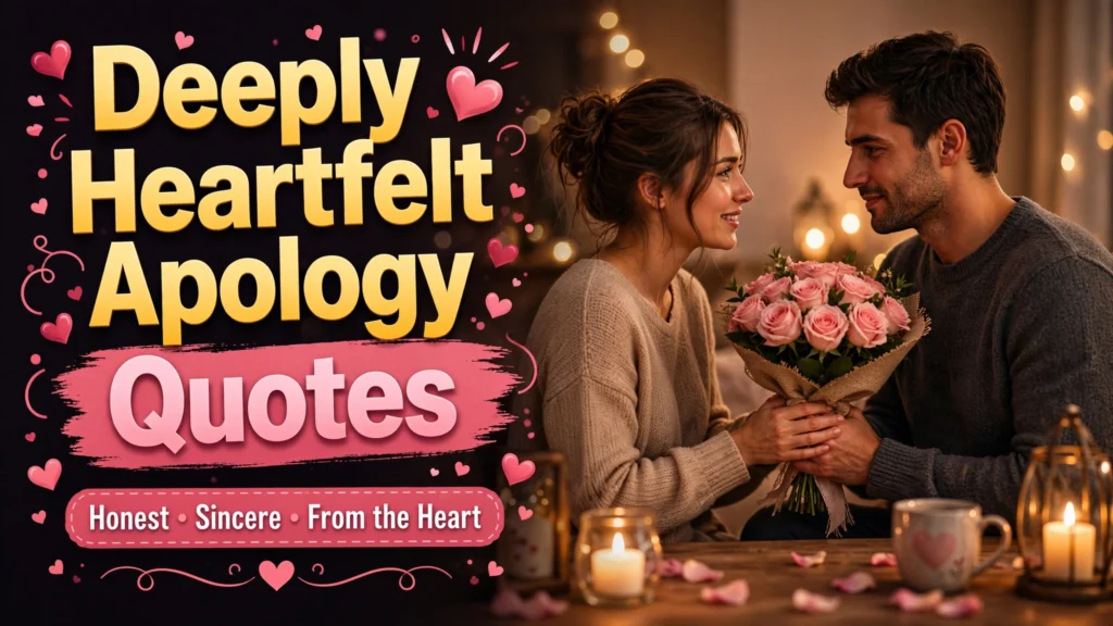 Deeply Heartfelt Apology Quotes