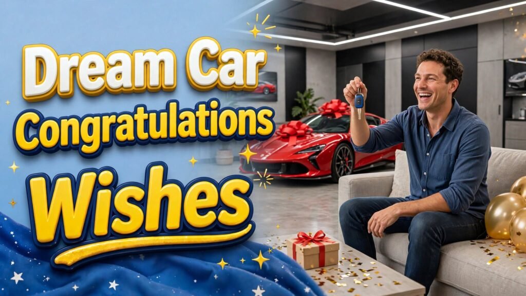 Dream Car Congratulations Wishes