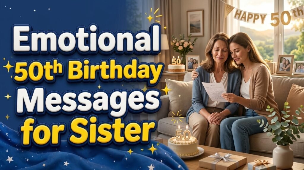 Emotional 50th Birthday Messages for Sister