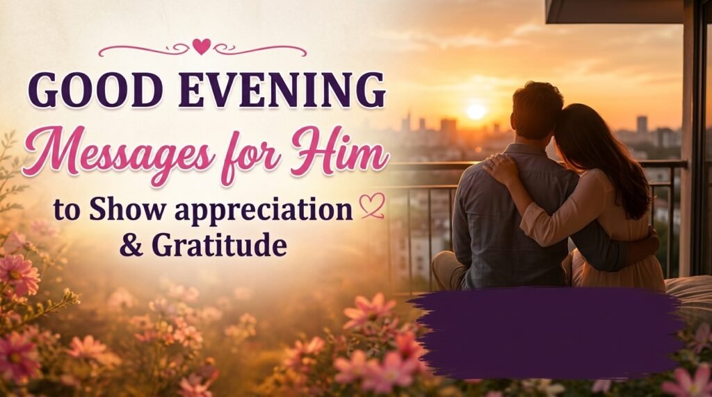Good Evening Messages for Him to Show Appreciation & Gratitude