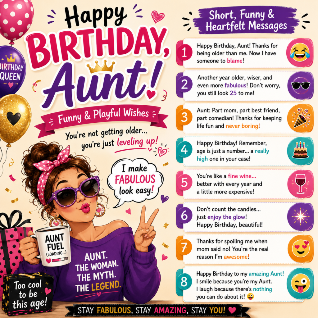 Happy Birthday, Aunt Funny and Playful