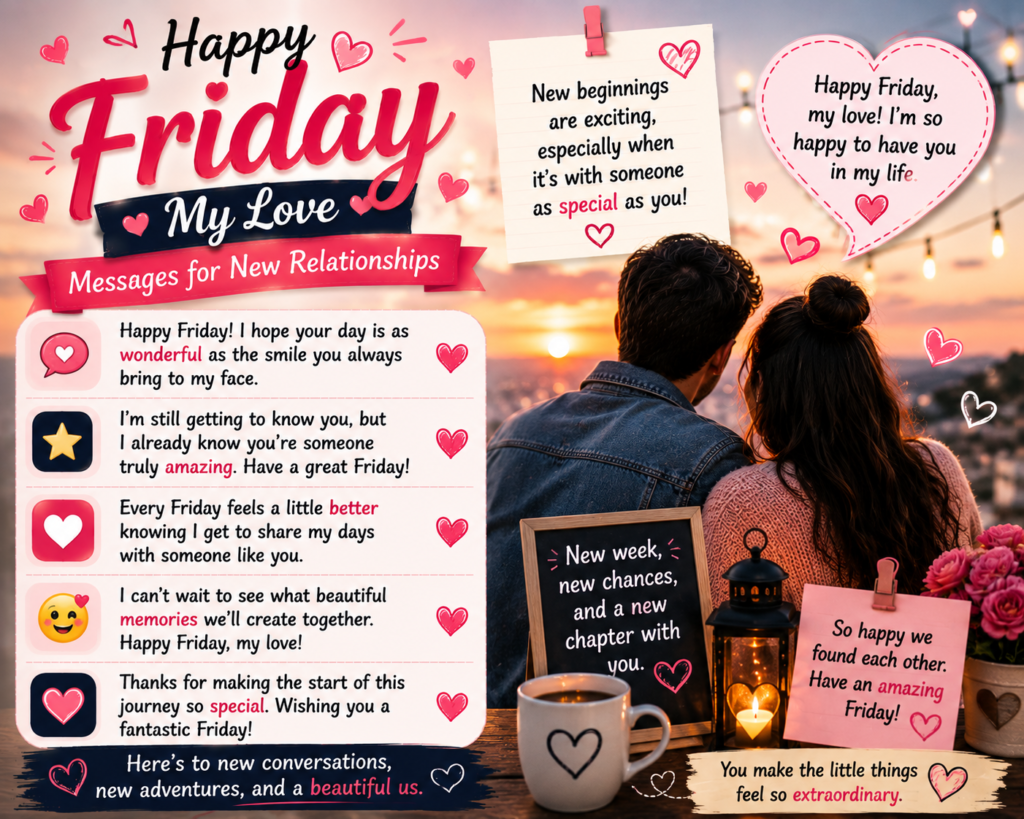 Happy Friday My Love Messages for New Relationships