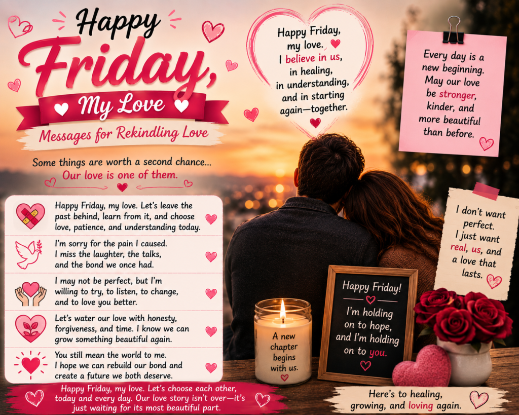 Happy Friday, My Love Messages for Rekindling Love