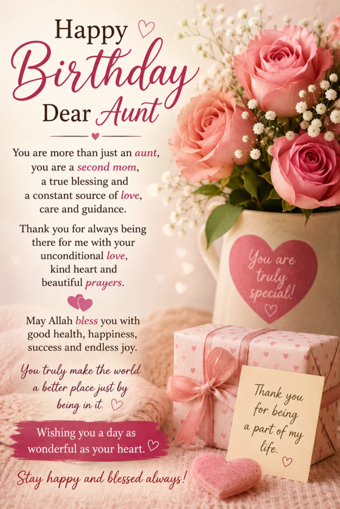 Heart-touching Birthday Wishes for Aunt