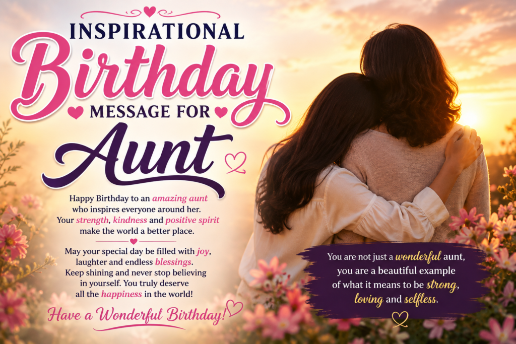 Inspirational Birthday Message for Aunt