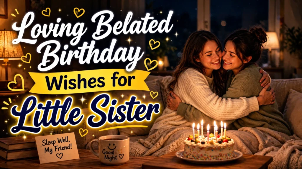 Loving Belated Birthday Wishes for Little Sister
