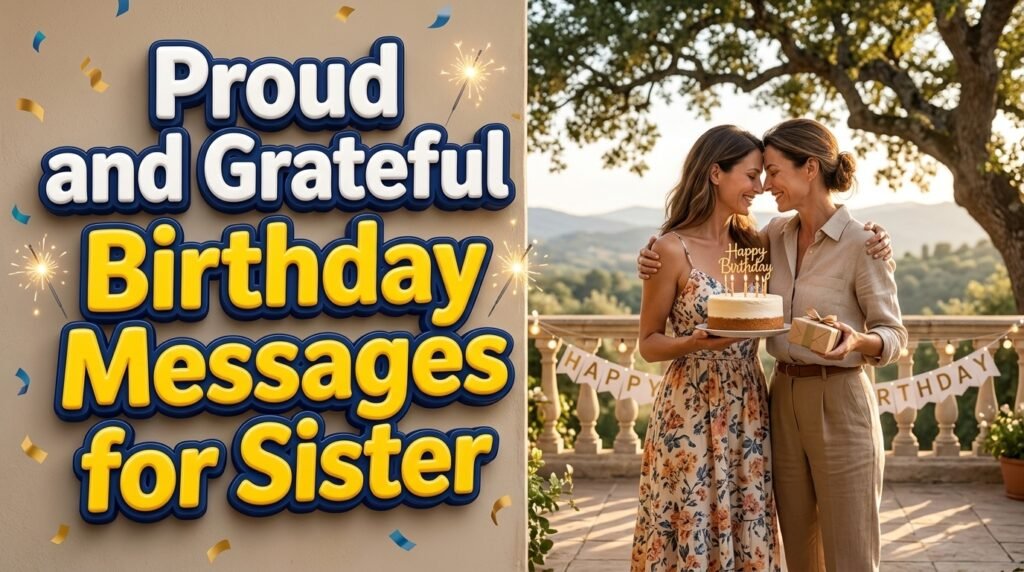 Proud and Grateful Birthday Messages for Sister