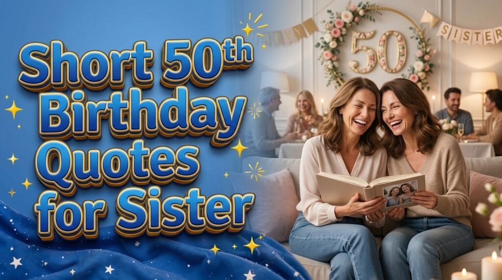 Short 50th Birthday Quotes for Sister