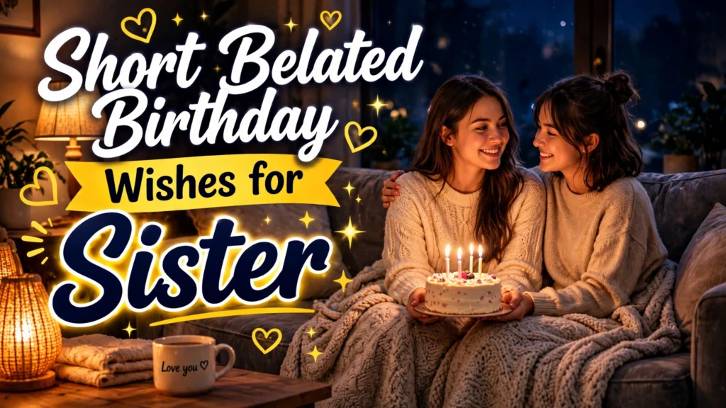 Short Belated Birthday Wishes for Sister