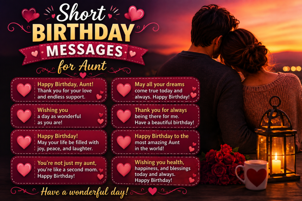 Short Birthday Messages for Aunt