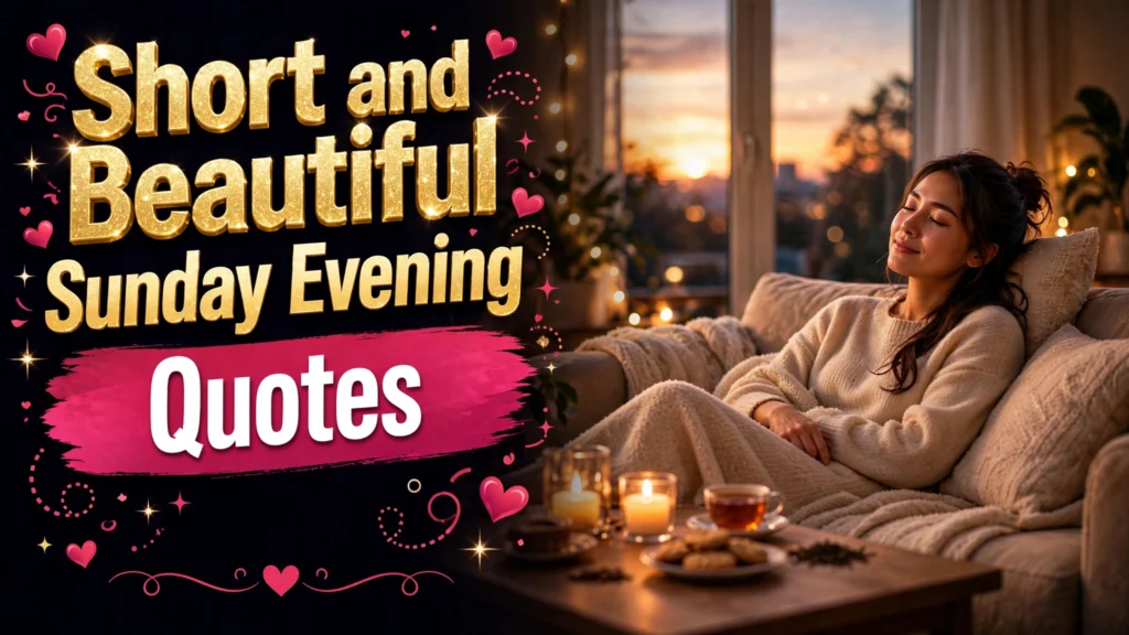Short and Beautiful Sunday Evening Quotes