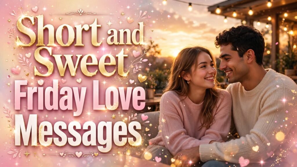 Short and Sweet Friday Love Messages (Seo)