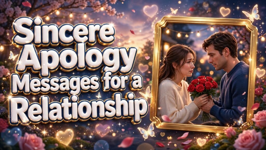 Sincere Apology Messages for a Relationship(Seo)