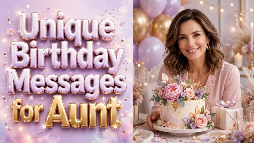 Unique Birthday Messages for Aunt (Seo)