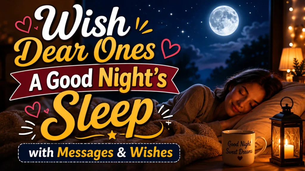 Wish Dear Ones A Good Night’s Sleep with Messages & Wishes