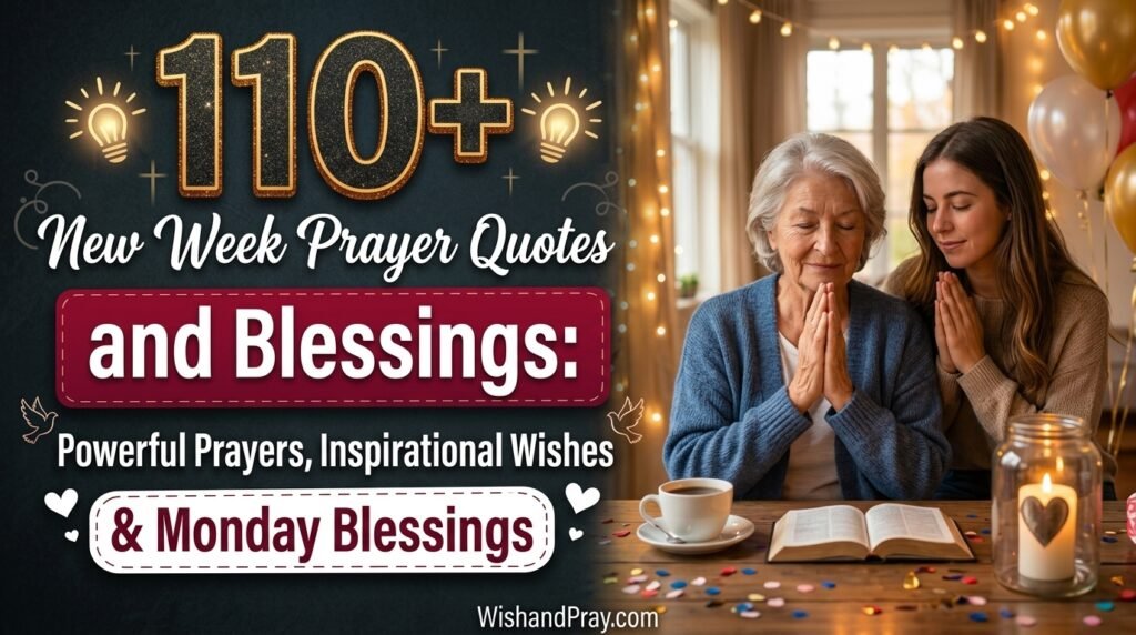 110+ New Week Prayer Quotes and Blessings Powerful Prayers, Inspirational Wishes & Monday Blessings