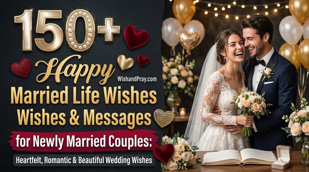 150+ Happy Married Life Wishes & Messages for Newly Married Couples: Heartfelt, Romantic & Beautiful Wedding Wishes