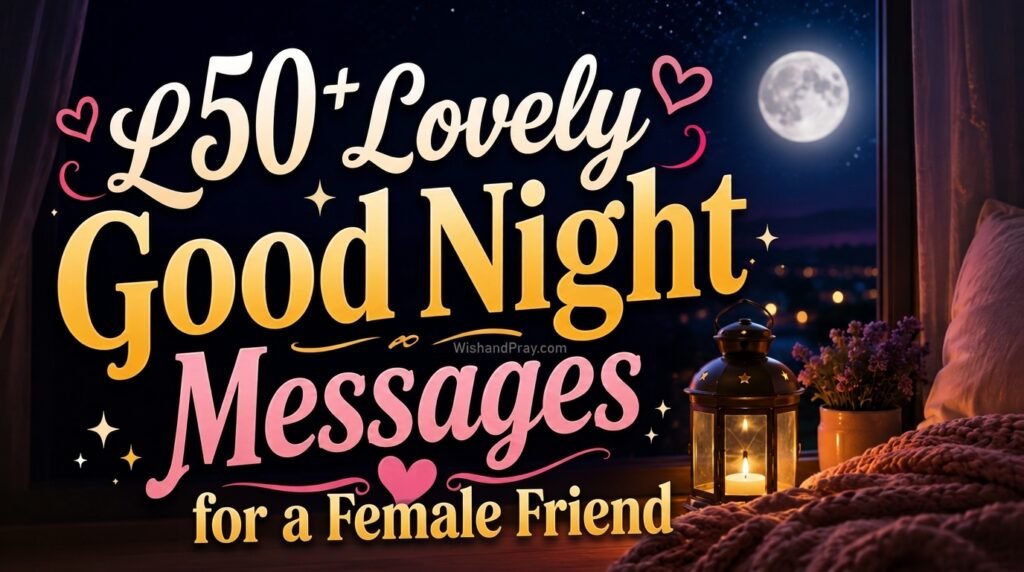 75+ Lovely Good Night Wishes & Messages for a Female Friend