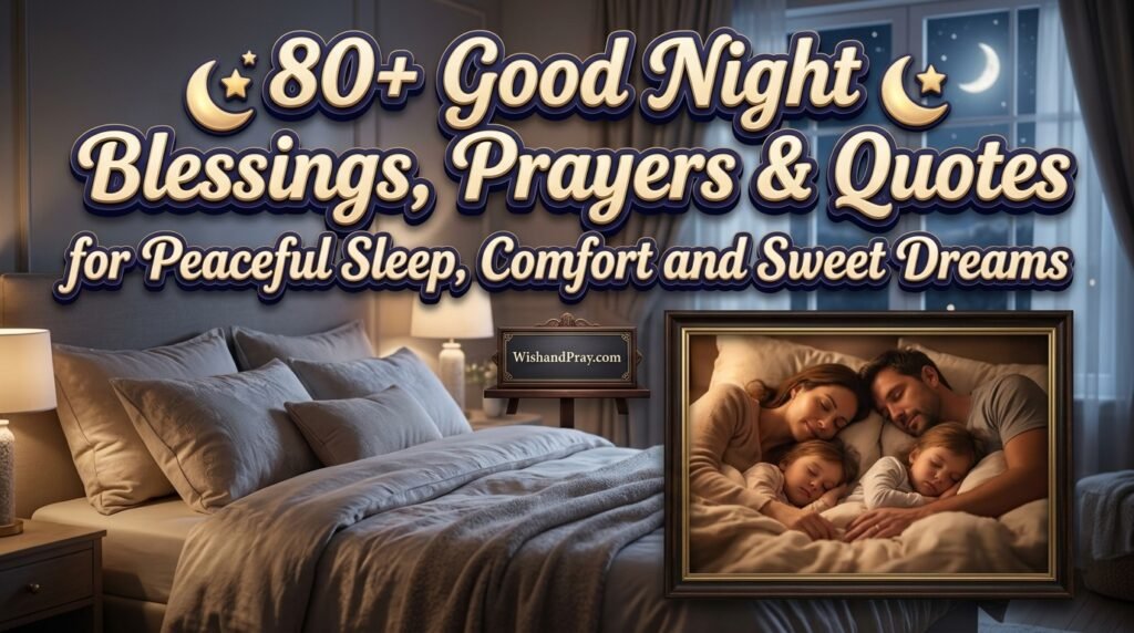 80+ Good Night Blessings, Prayers & Quotes for Peaceful Sleep, Comfort and Sweet Dreams