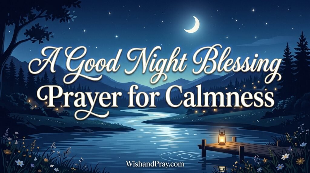 A Good Night Blessing Prayer for Calmness