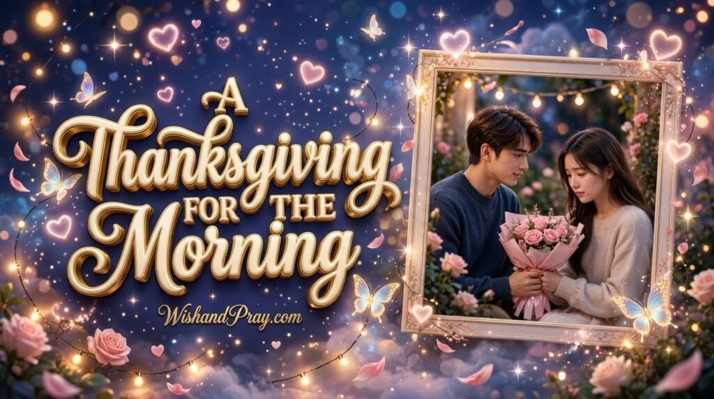 A Thanks giving for the Morning