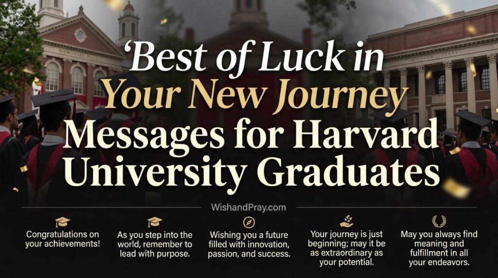 Best of Luck in Your New Journey Messages for Harvard University Graduates