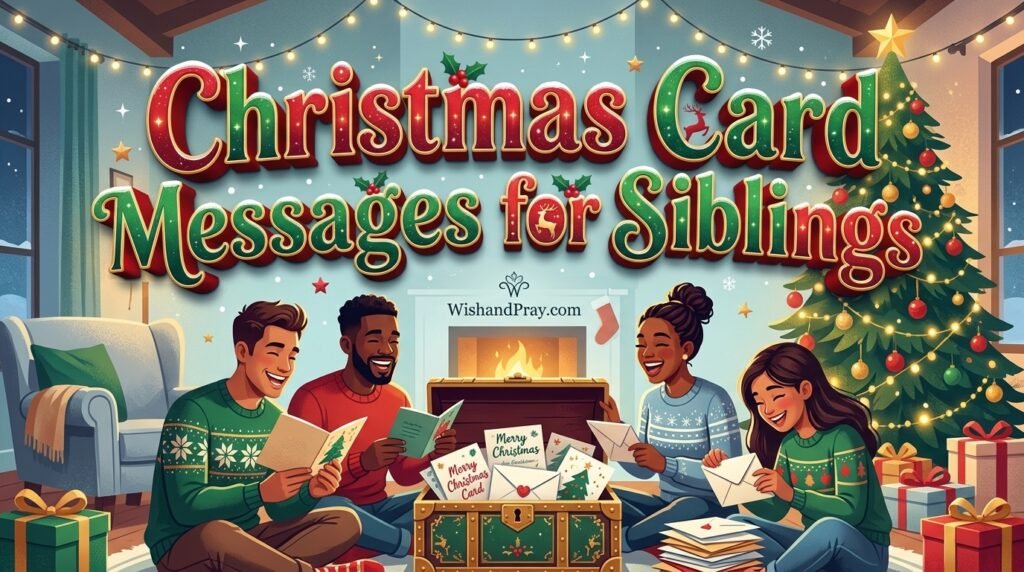 Christmas Card Messages for Siblings