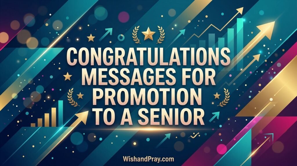 Congratulations Messages for Promotion to a Senior