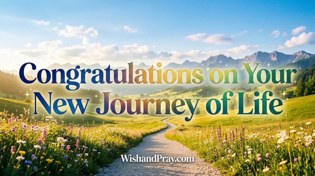 Congratulations on Your New Journey of Life
