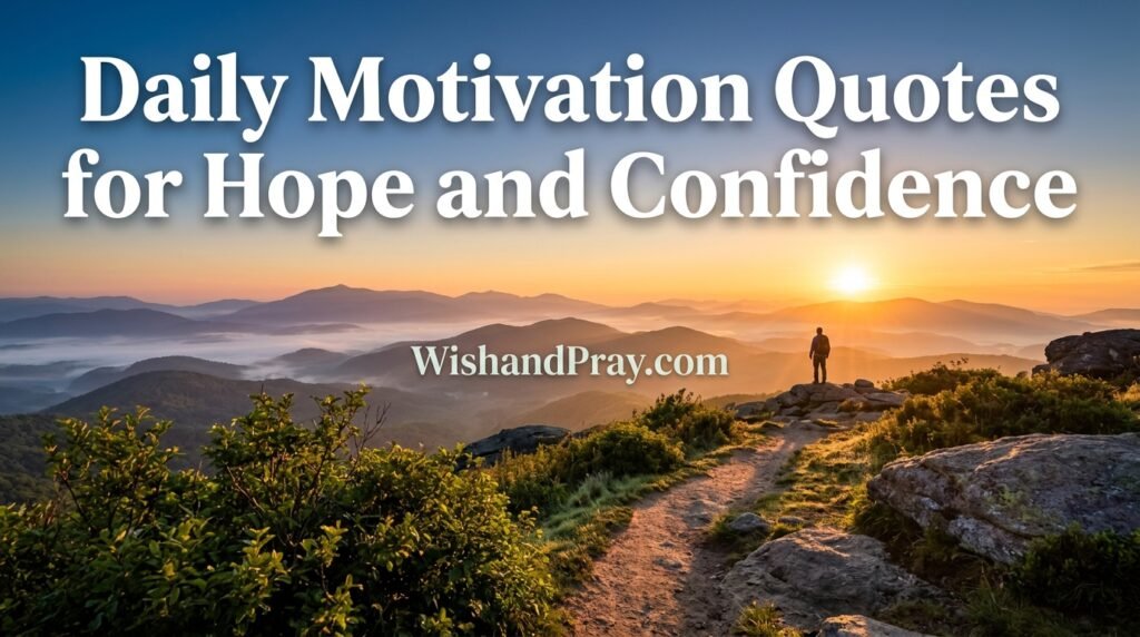 Daily Motivation Quotes for Hope and Confidence